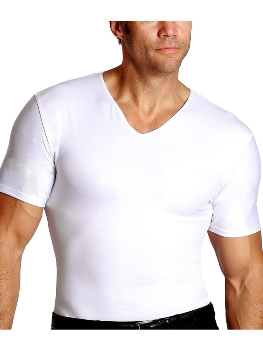 Insta Slim - Made in USA - Men’s Slimming Compression Body Shaper V-Neck for